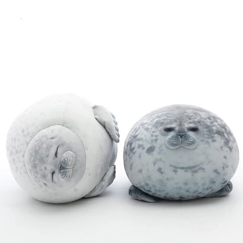 Angry Blob Seal Plush Pillow Chubby 3D Sea Lion Doll