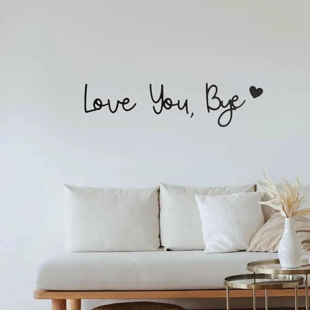 Wooden Script Wall Sign Love You Bye