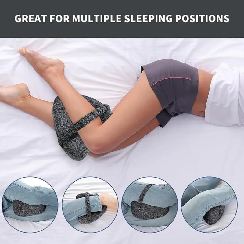 Orthopedic Sciatica Pillow for Side Sleepers, Memory Foam Leg Knee Support, Back Hip Pain Relief for Bed Sofa