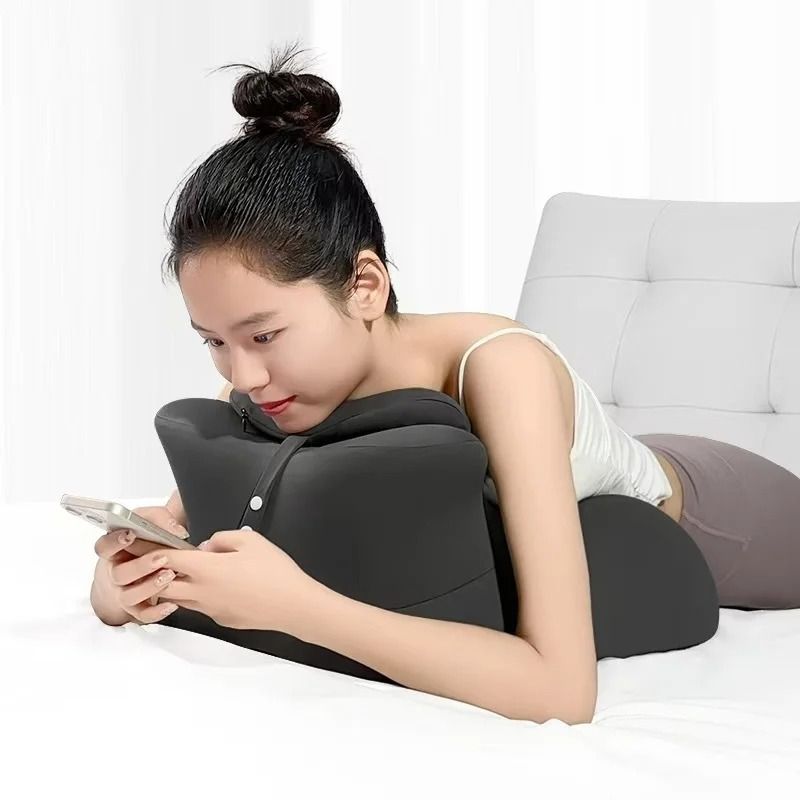 Prone Sleeping Pillow with Memory Foam for Waist and Neck Support