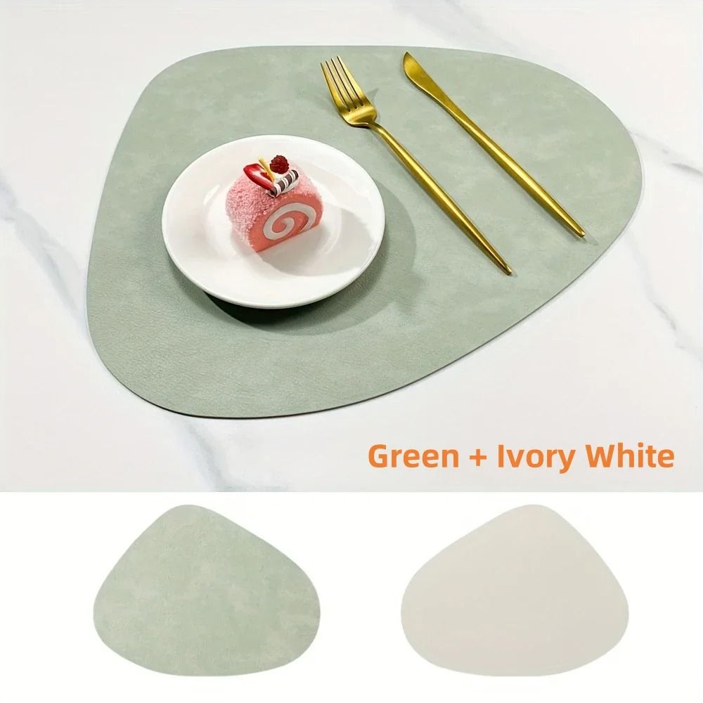 Premium PU Leather Placemats & Coffee Coasters – Waterproof & Heat-Resistant Table Mats