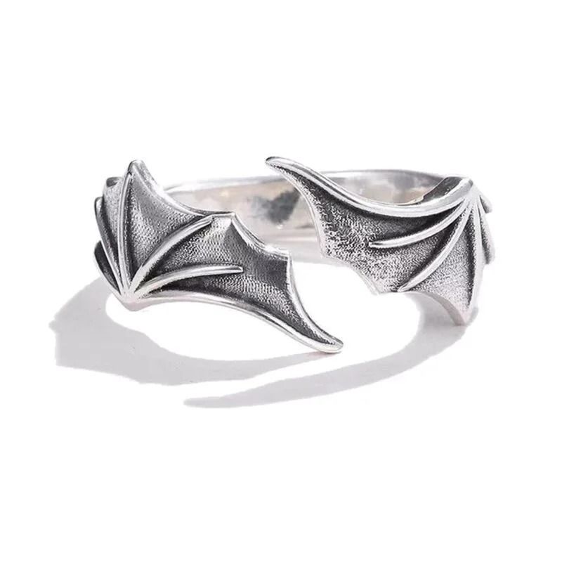 Antique Silver Dragon Wing Adjustable Ring