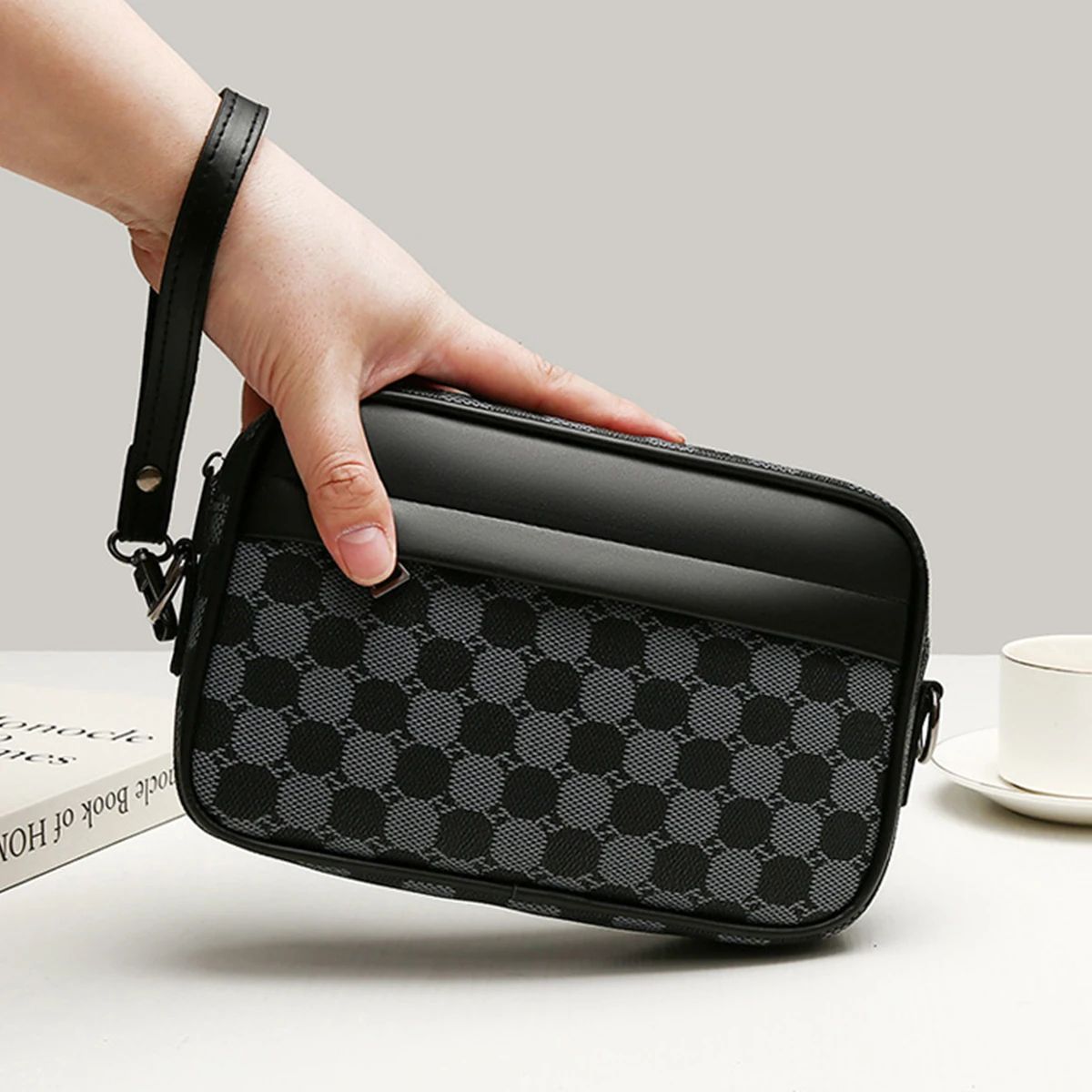 PU Leather Mens Waist Crossbody Bag