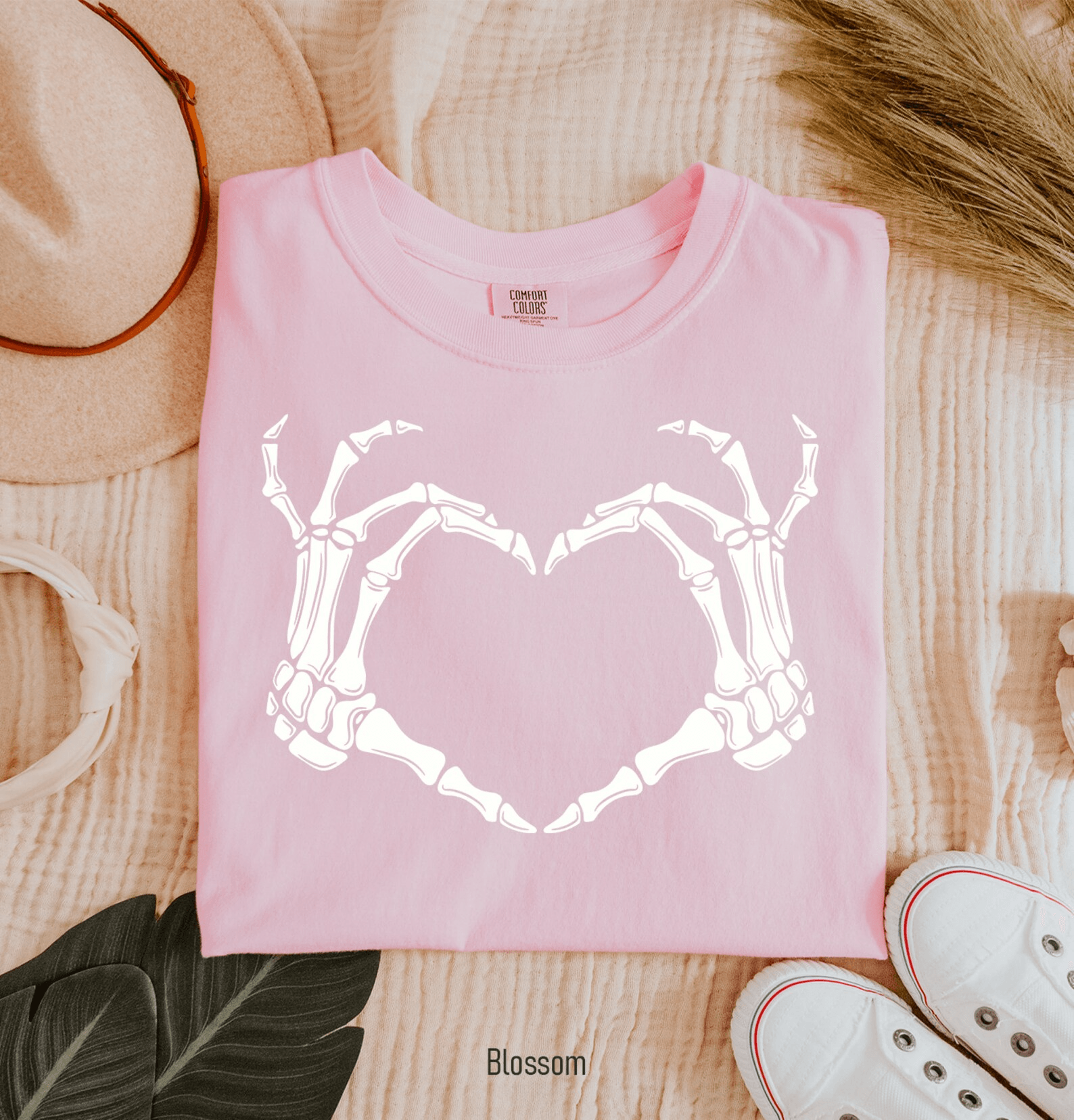 Skeleton Hand Shirt Comfort Colors Halloween Tee