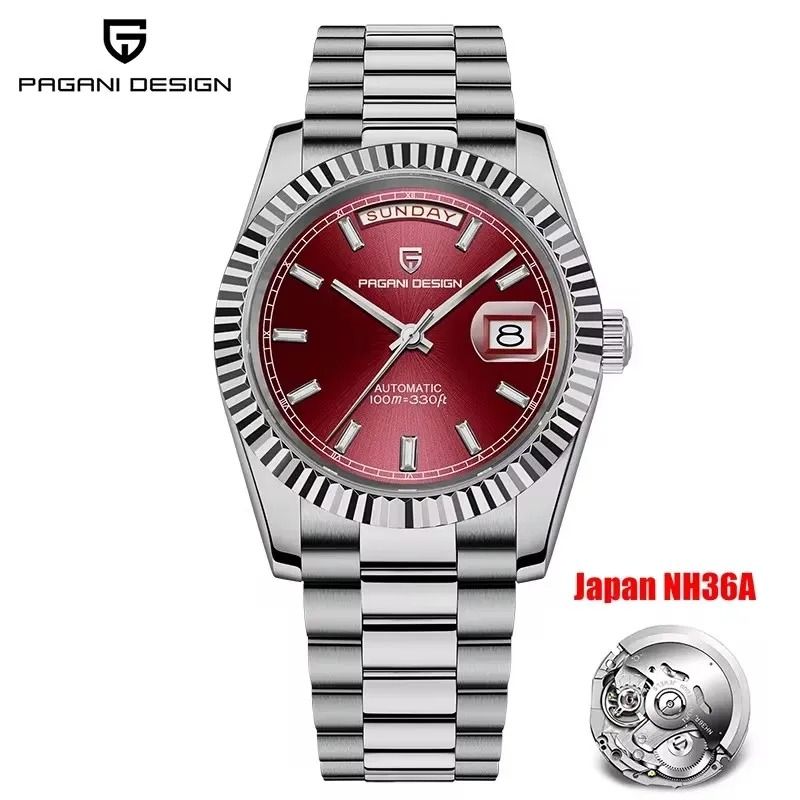 Automatic Day-Date Mechanical Watch – Luxury NH36A Movement Sapphire Timepiece