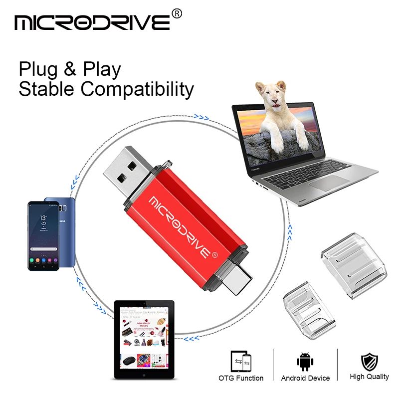 DualLink 2-in-1 USB-C Flash Drive – OTG Memory Stick for Phones, Tablets & PCs