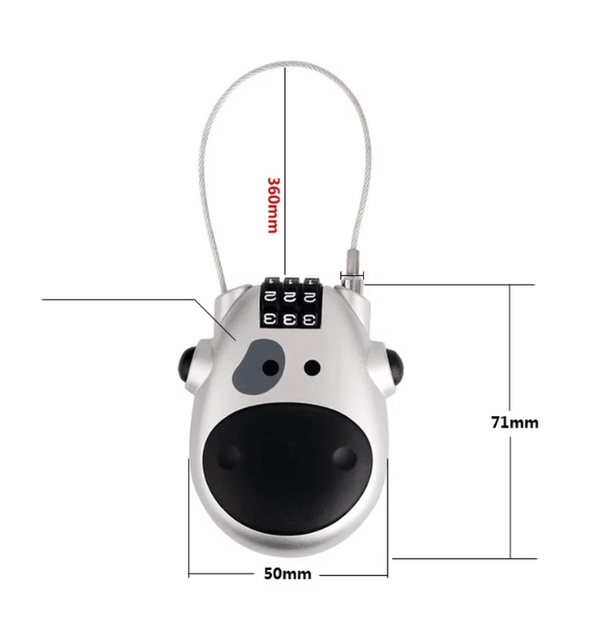 SecureFlex Retractable Bike Cable Lock With Combination Code