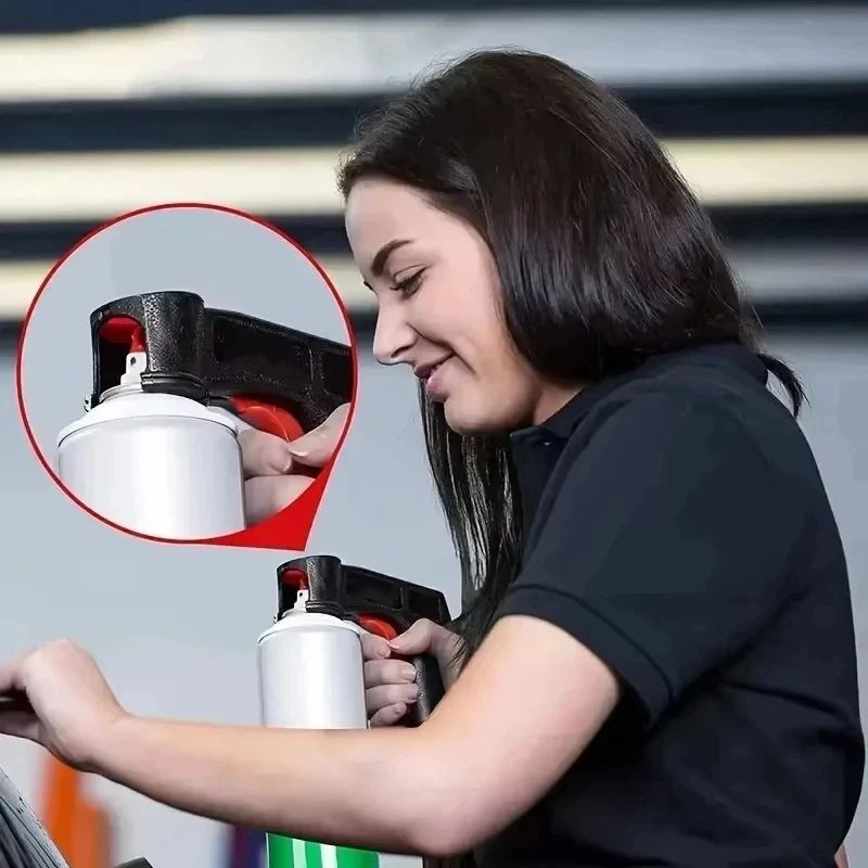 Universal Plastic Spray Paint Handle – Reusable Trigger Grip for Car Paint, Film Pasting & DIY Spraying