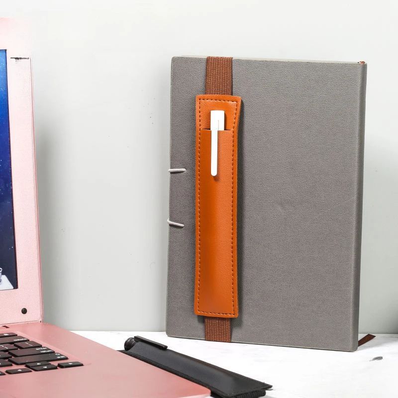 Adjustable Leather Elastic Pen Holder Band – Notebook & Planner Pen Pouch