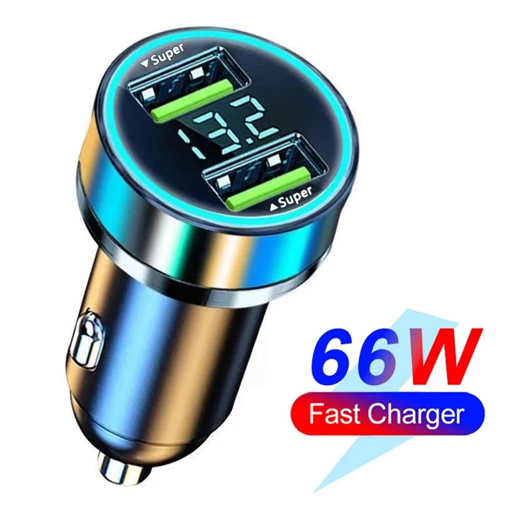 High Power Car Charger with Digital Display PD and QC 3.0 Fast Charge