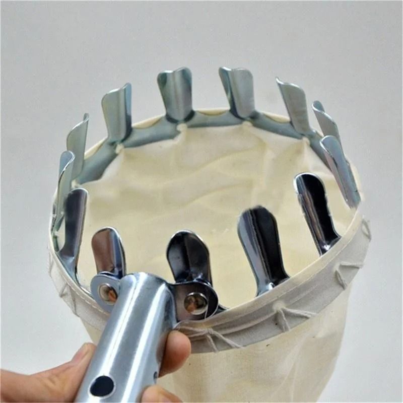 Heavy-Duty Metal Fruit Picker – Professional High-Tree Harvest Tool