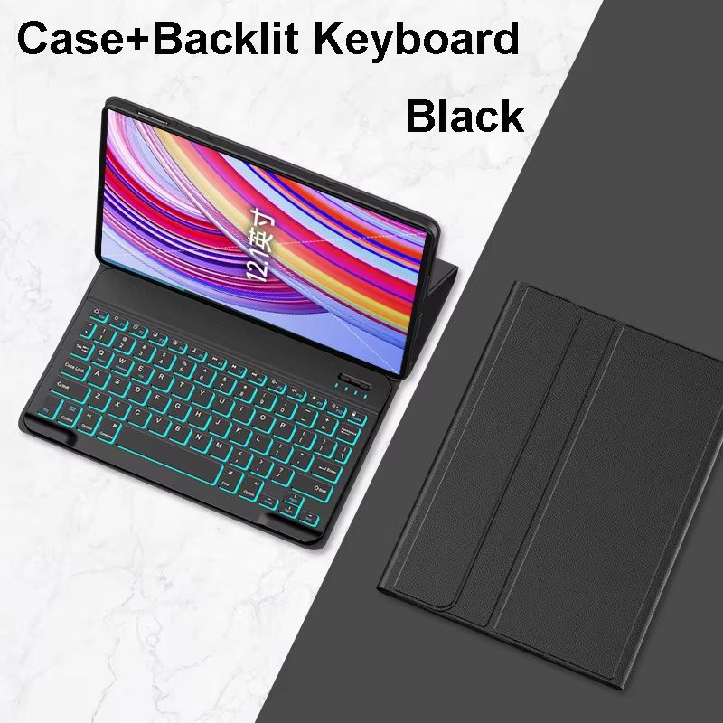 Xiaomi Redmi Pad Pro 12.1 Inch Case with Keyboard – Slim Protective Cover with Detachable Wireless Keyboard & Stand