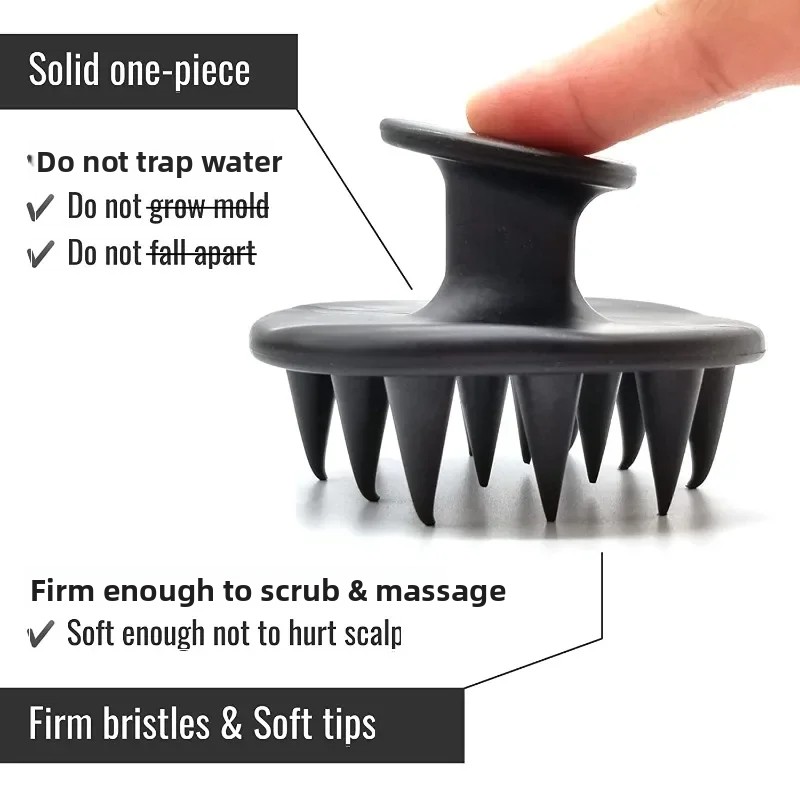 Mold-Free Silicone Hair Growth Scalp Massager, Exfoliating Shampoo Brush, Scalp Scrubber Tools