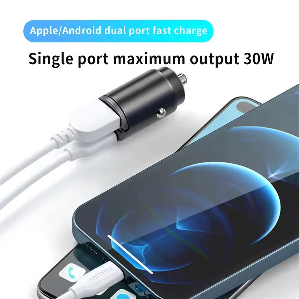 Ultra-Compact High-Output QC 3.0 & PD Fast Car Charger