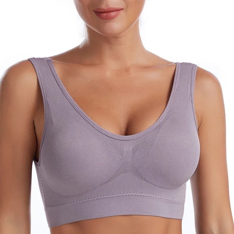 Women Plus Size Seamless Wire Free Bra with Padded Comfort Support