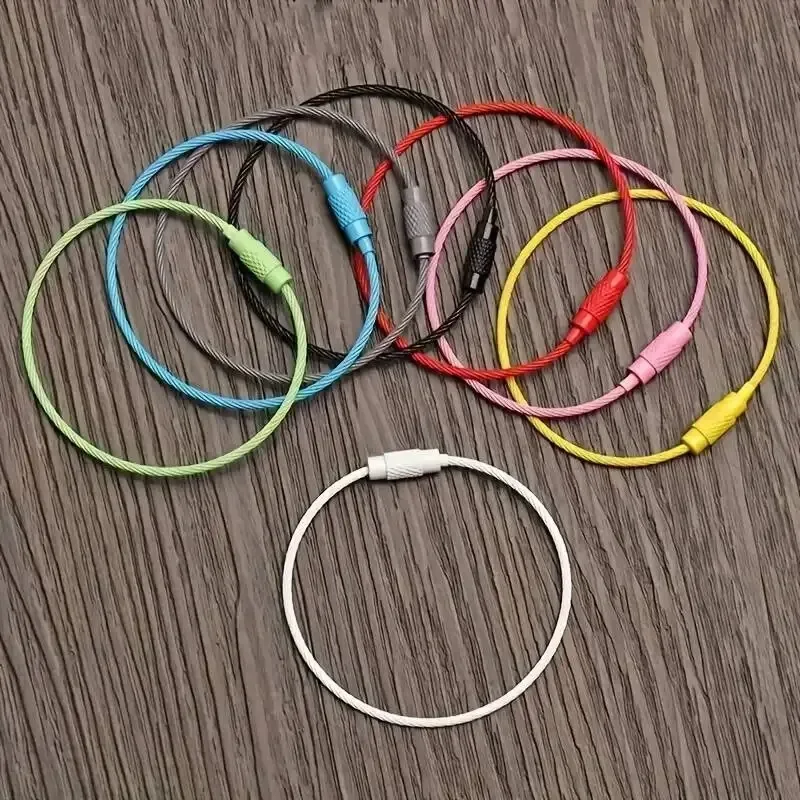 Colorful Stainless Steel Wire Luggage Tag Clips Durable & Easy to Install, Perfect for Travel and Everyday Use