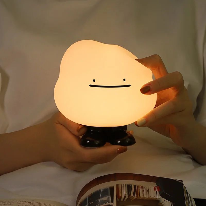 Colorful Rechargeable Silicone Night Light – Touch Control LED Lamp for Kids