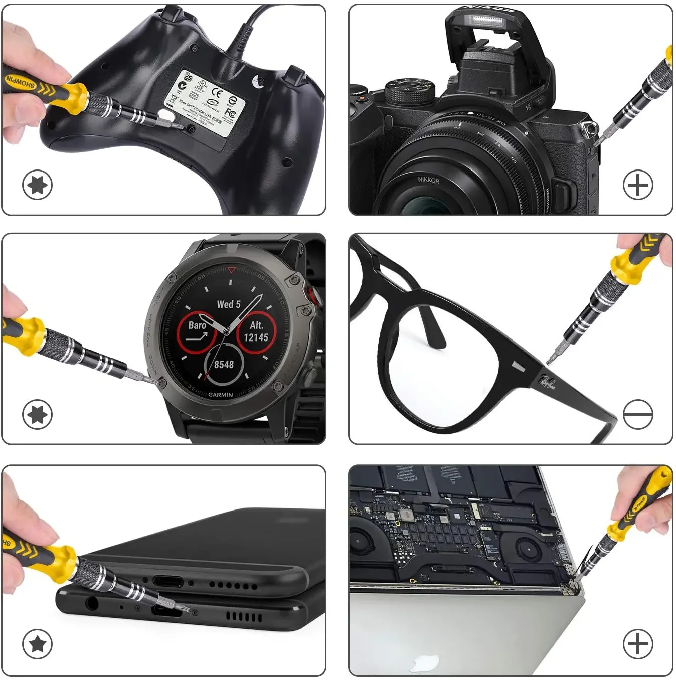 Laptop Screwdriver Kit Precision, Computer Repair Kit Magnetic, Small Impact Screwdriver Set with Case