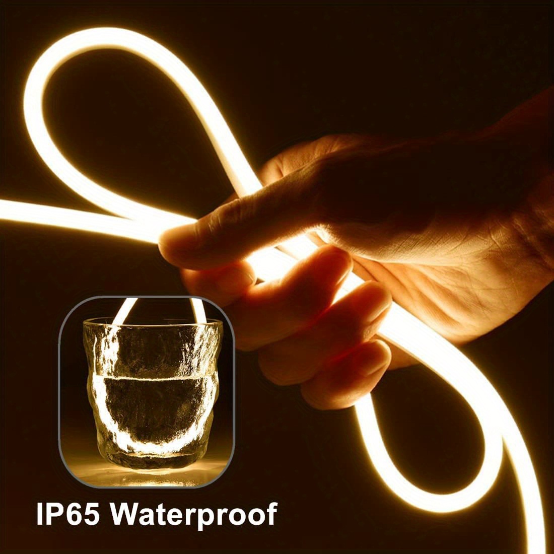 Flexible LED Strip Neon Light USB DC Dimmable, Waterproof Silicone Neon Sign Tape with Touch Sensor Switch, LED Lighting