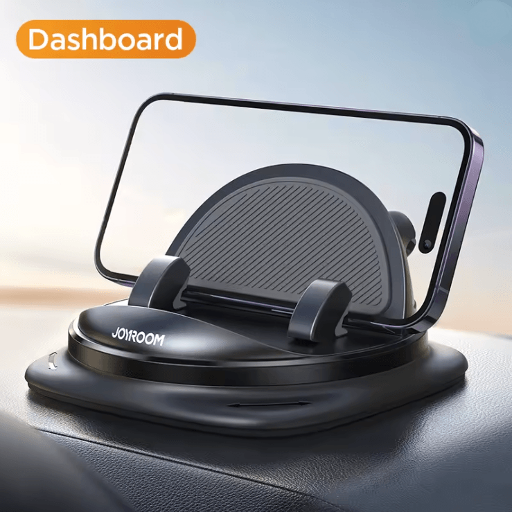 Dashboard Car Phone Holder with 360 Degree Rotation and Non Slip Silicone Mount
