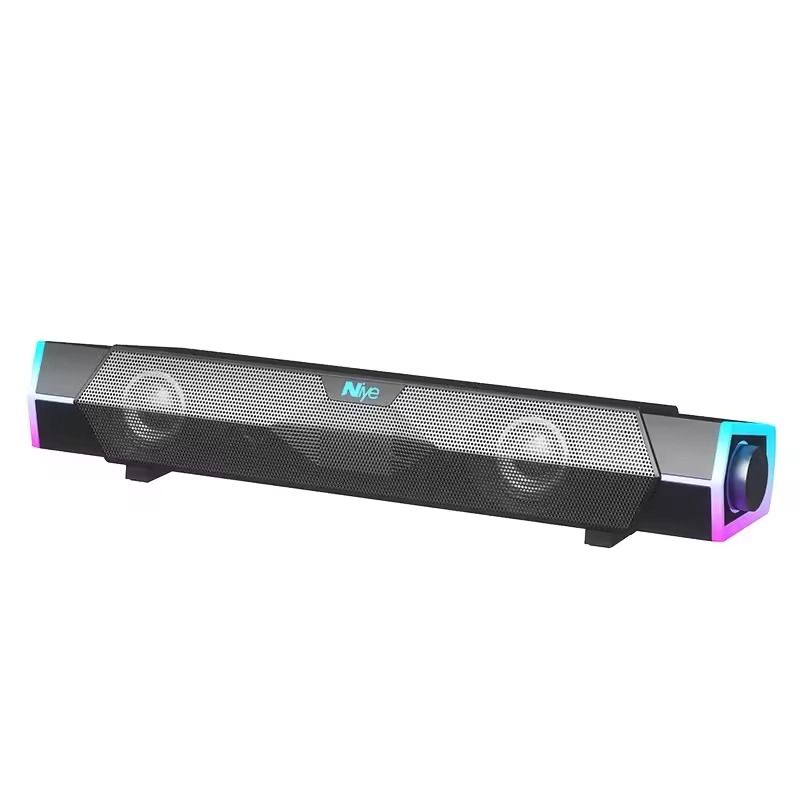 Bluetooth 5.0 Computer Soundbar with Surround Stereo Subwoofer and Wired Connection