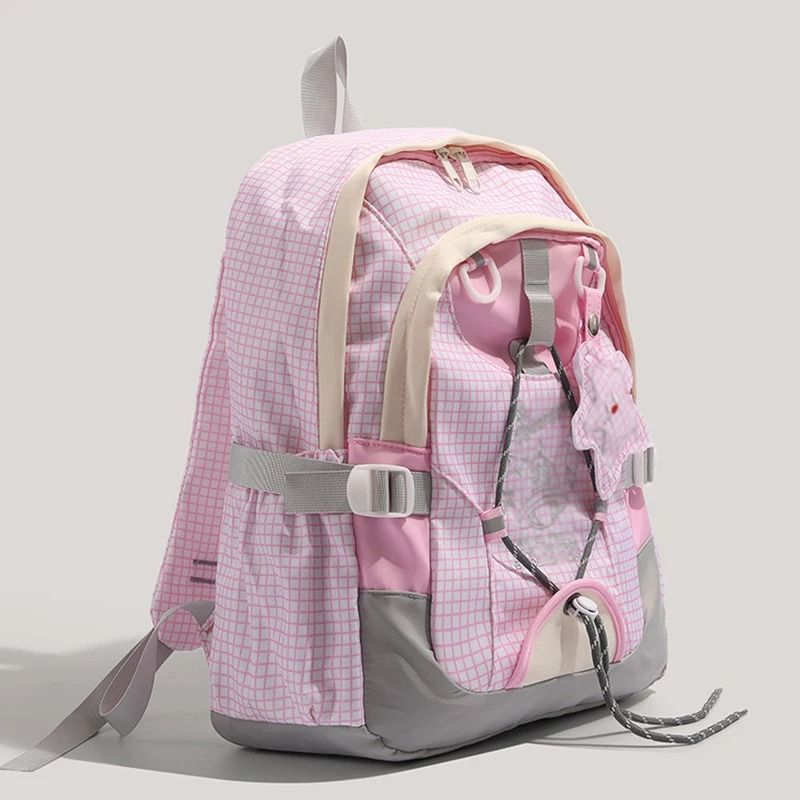 Trendy Large-Capacity Checkered School and Travel Backpack