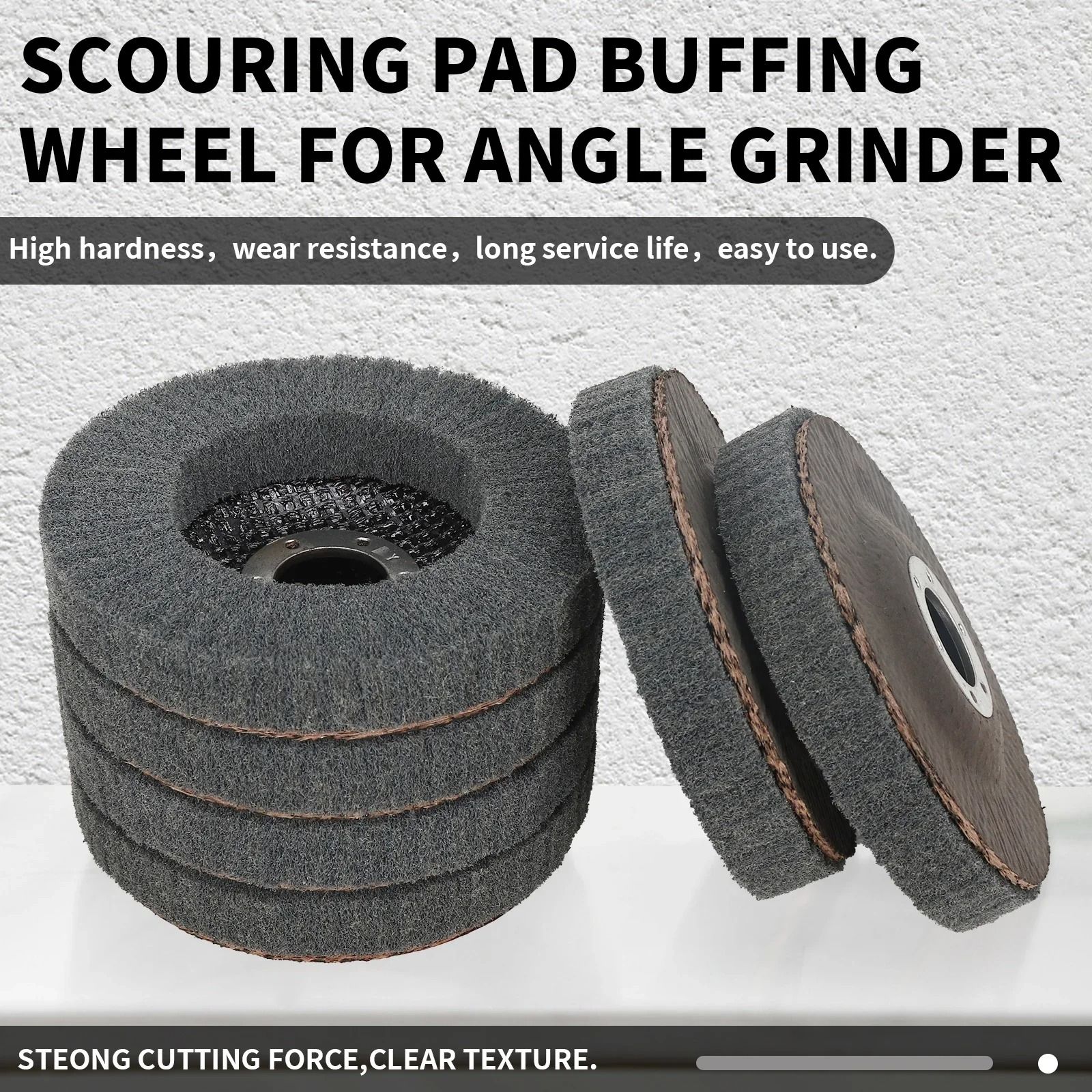 Nylon Fiber Flap Polishing Wheel Disc for Angle Grinders, 800 Grit