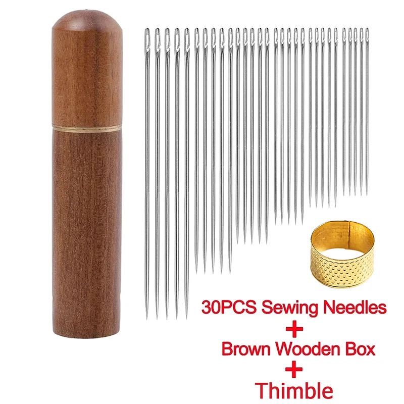 EasyThread Self-Threading Sewing Needles – Blind Stitch Needles Set (30 PCS)