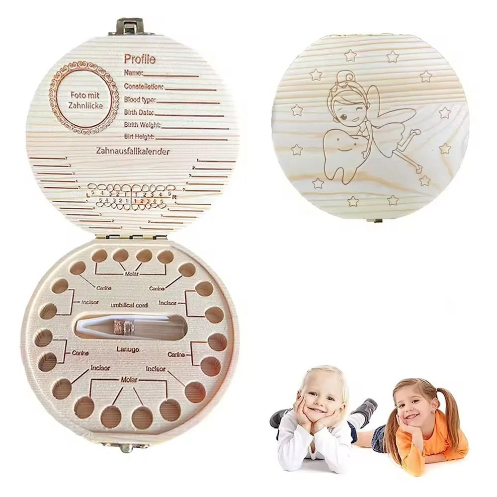 Childrens Milk Tooth Keepsake Box Baby First Teeth Storage Case Memory Collection Box