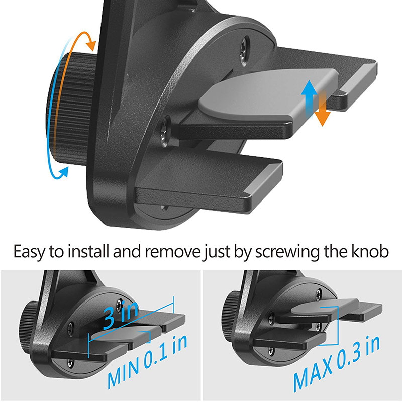 CD Slot Mount Phone Holder Stand, Universal Car Phone Holder for Car, Mobile Cell Phone Holder in Car for iPhone