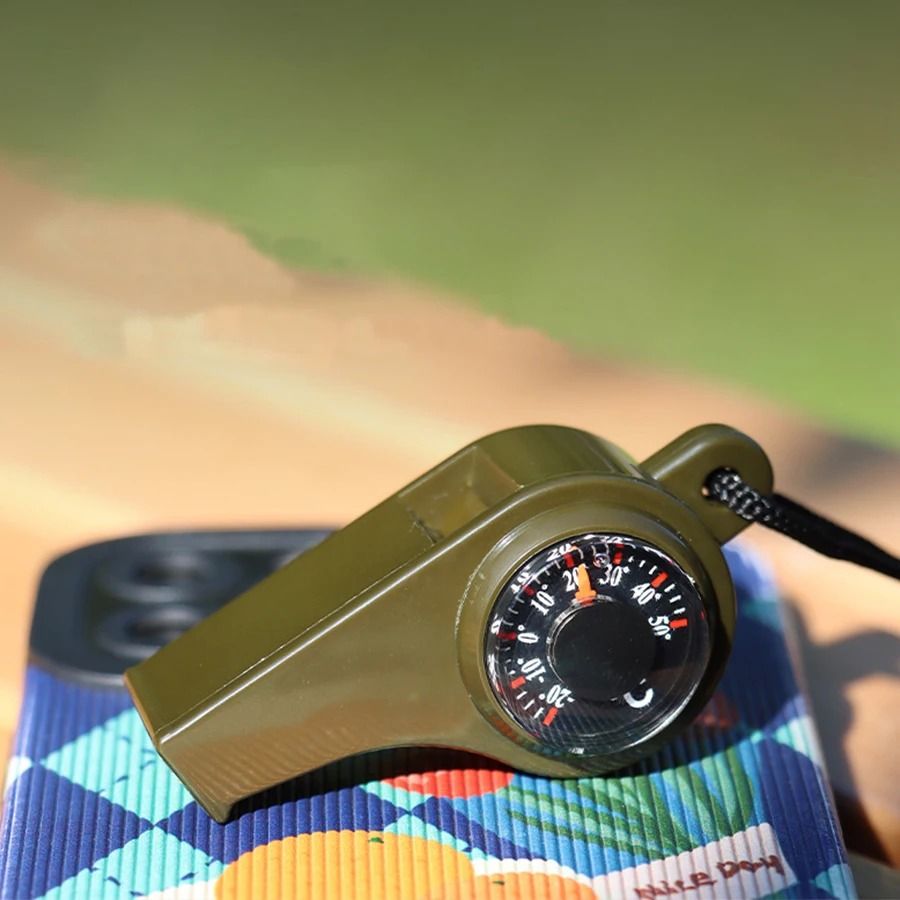 Emergency Survival Whistle with Compass and Thermometer