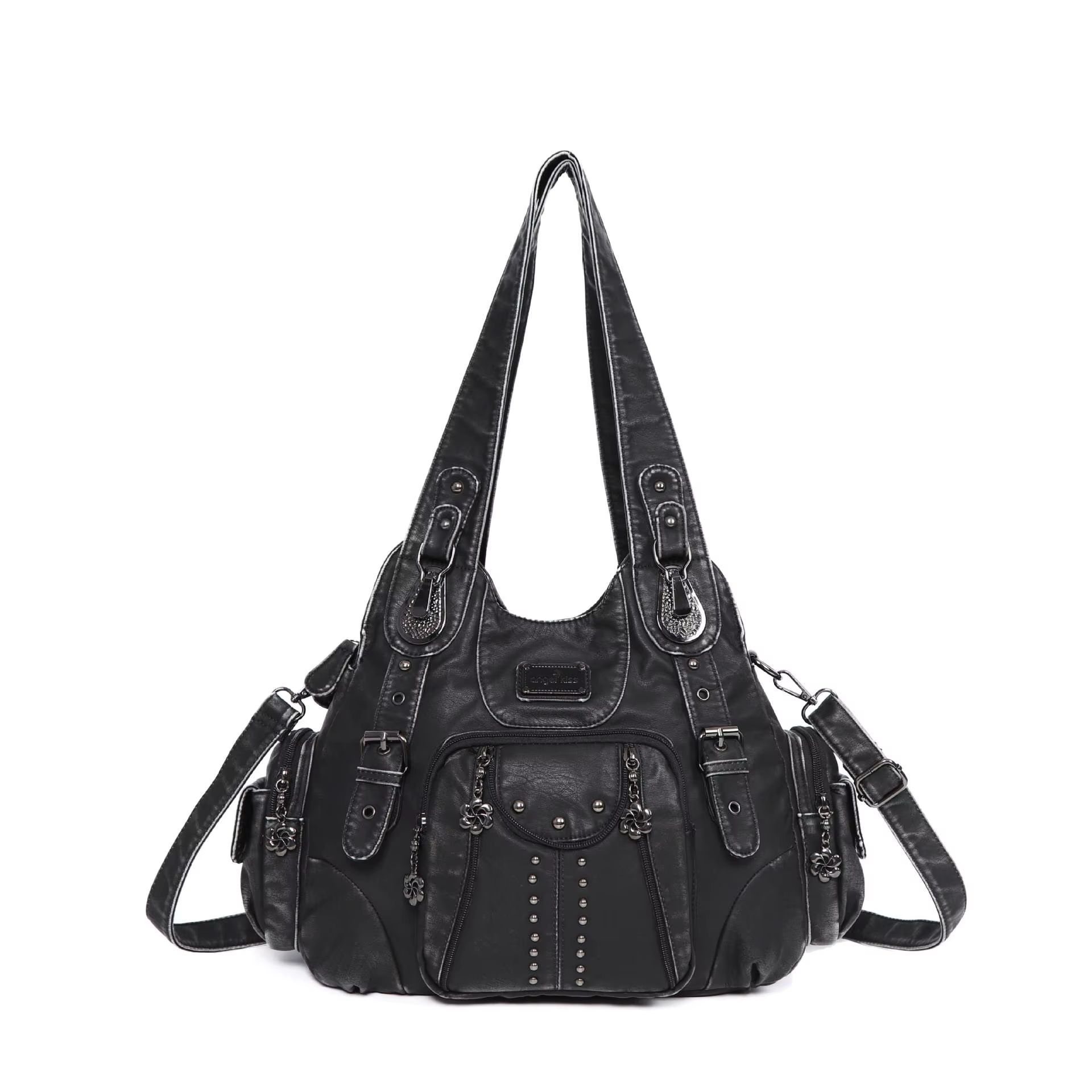 Angelkiss PU Leather Women's Handbag Shoulder Bag Large Fashion Satchel