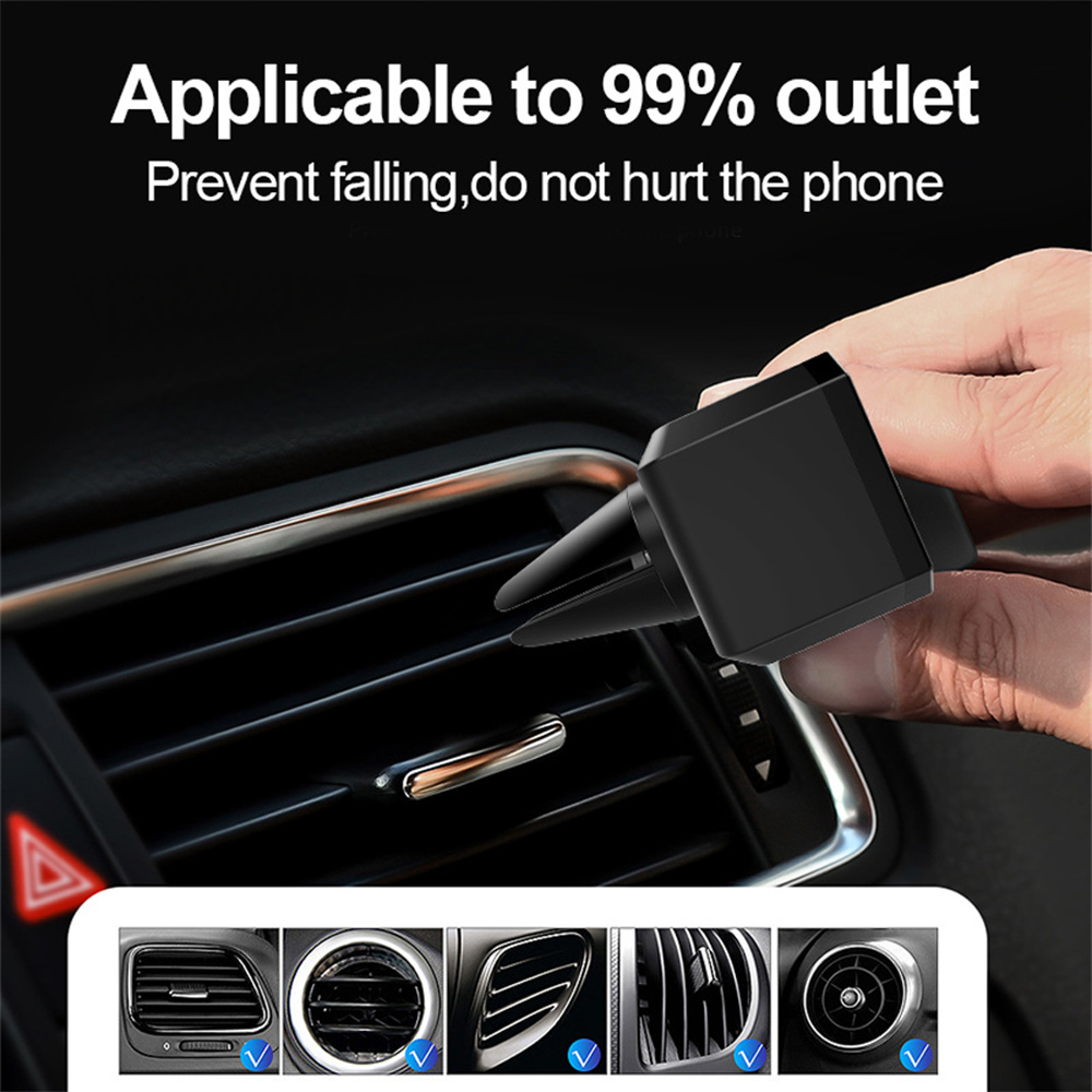Universal Car Phone Holder, Rotation, Air Vent Clip Mount Stand for GPS Navigation Smartphone