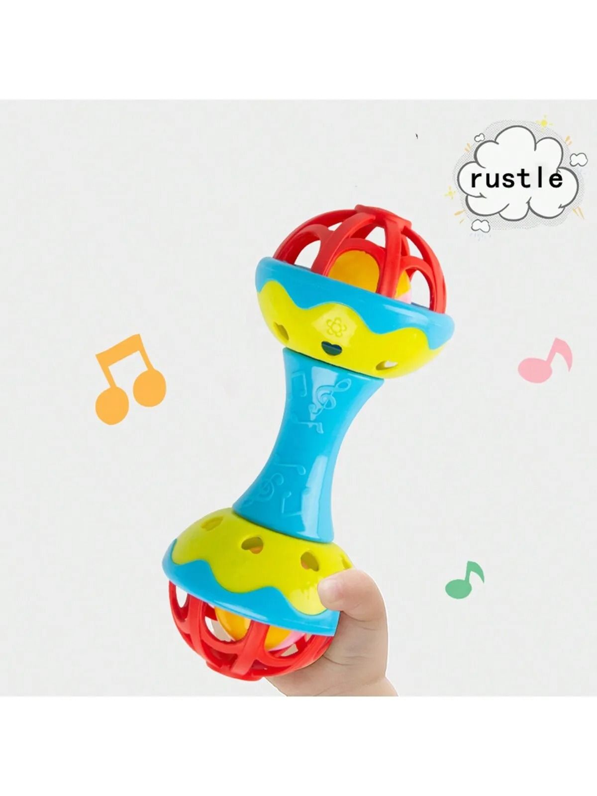 Toddler Double-Headed Hand Rattle | Soothing Grip & Sensory Baby Toy