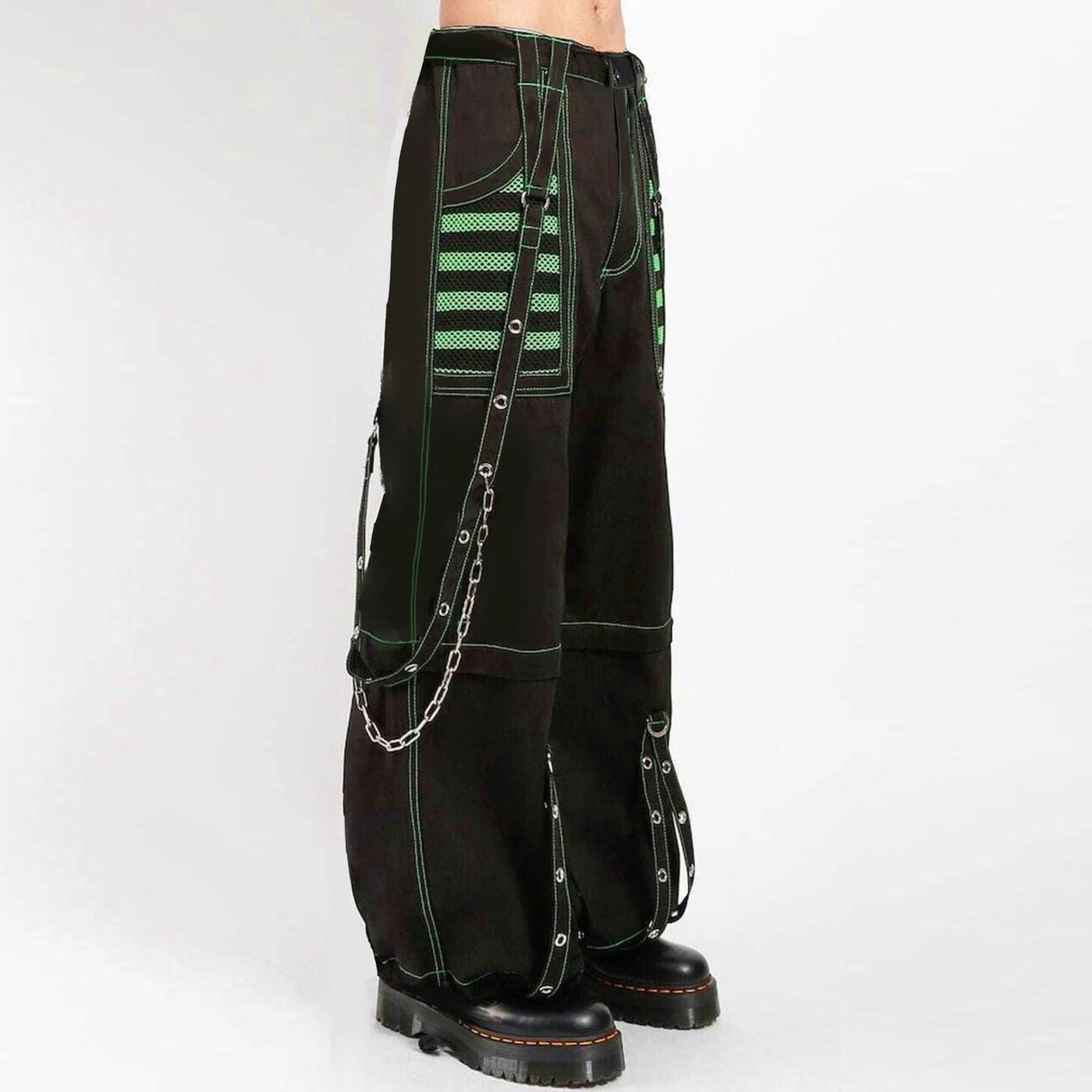 Womens Cargo Jeans Loose Fit Streetwear Denim Pants With Pockets