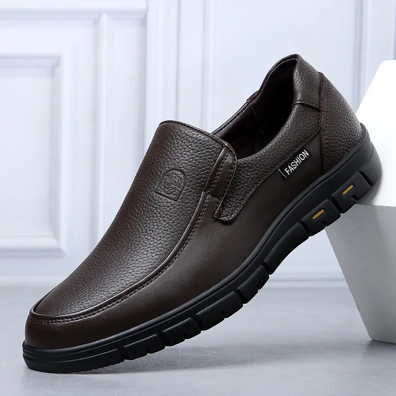 Genuine Leather Men's Handmade Casual Walking Shoes
