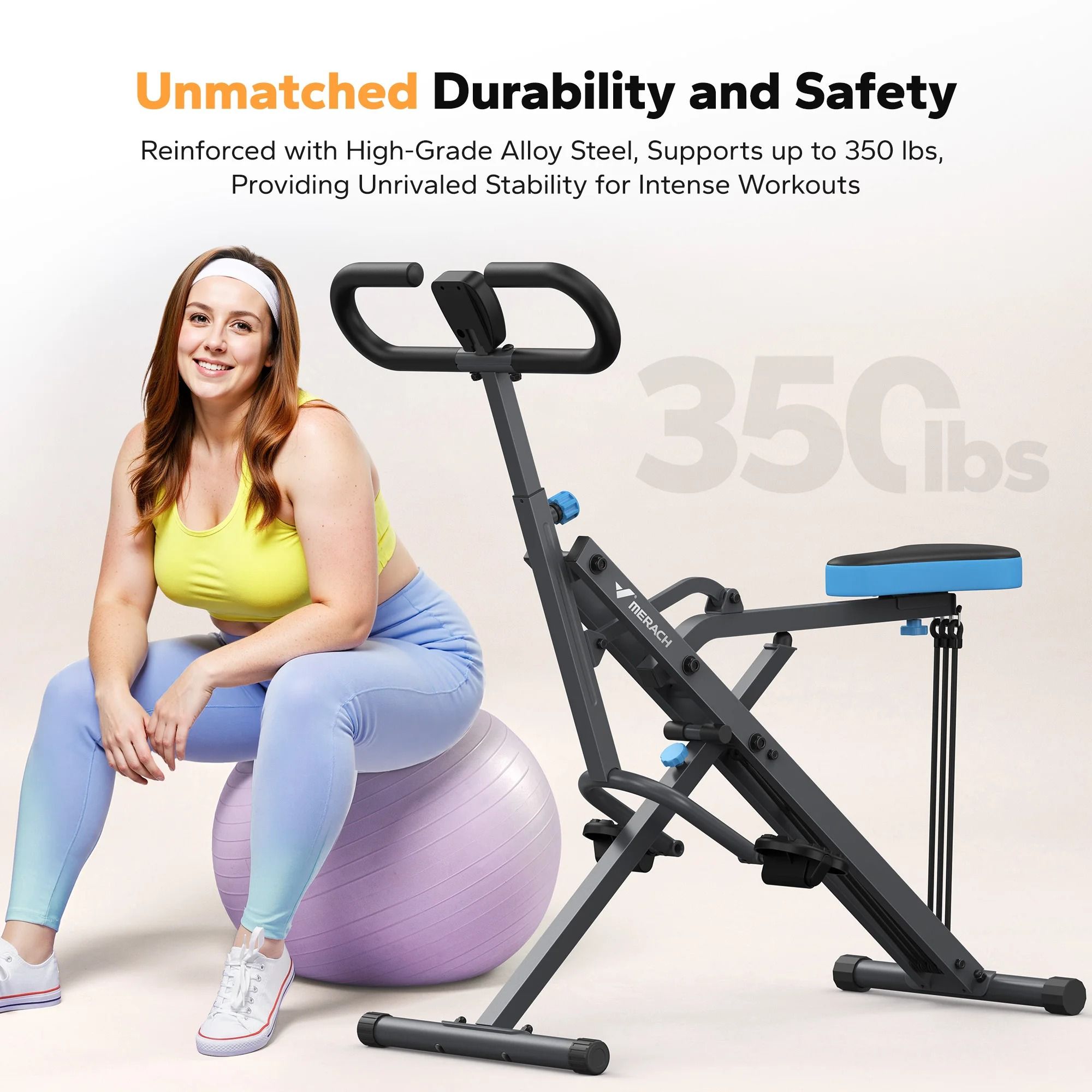 Adjustable Foldable Squat Rowing Trainer