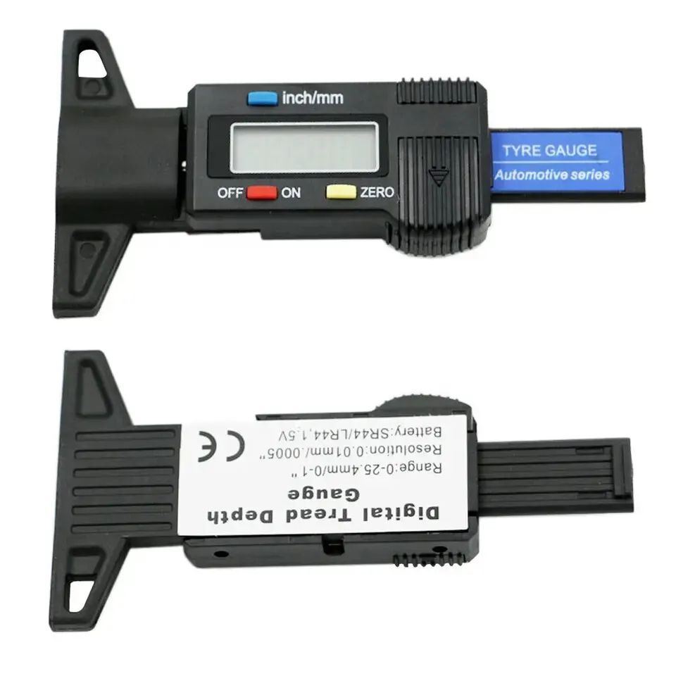 Digital Tire Tread Depth Gauge Caliper LCD Measurer Tool for Car Motorcycle Truck SUV, Tire Repair Tools