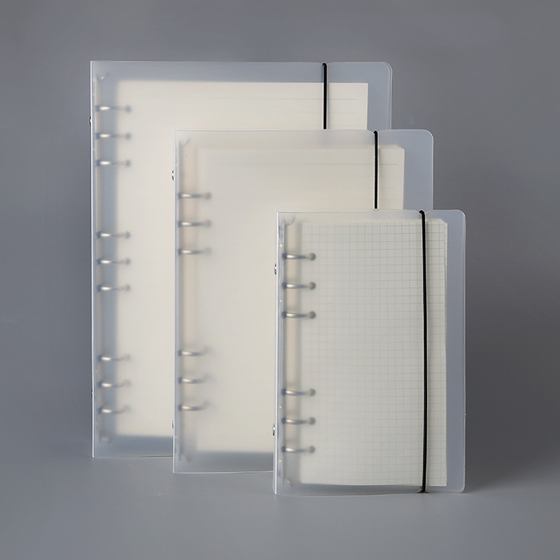 Transparent Diary Binder, Loose Leaf Notebook Planner, Journal Cover, Office Stationery Supplies, Note Book Inner Core