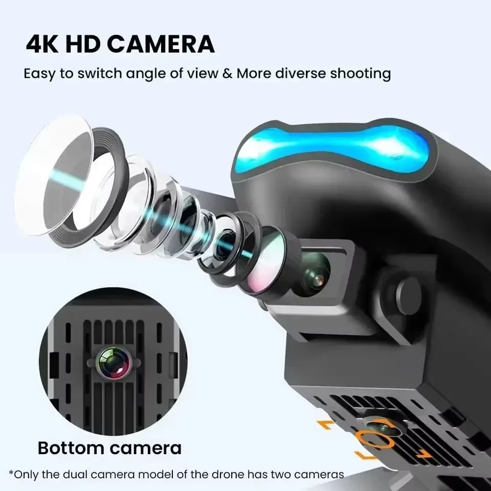 E99 Pro Drone with 6K Camera Foldable Quadcopter Remote Control UAV