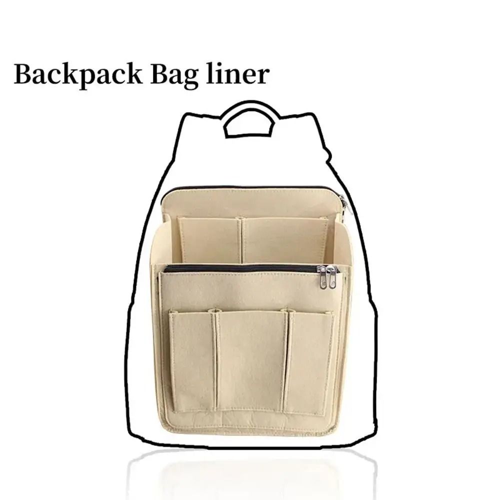 Multi Pocket Insert Organizer Bag Liner for Backpacks