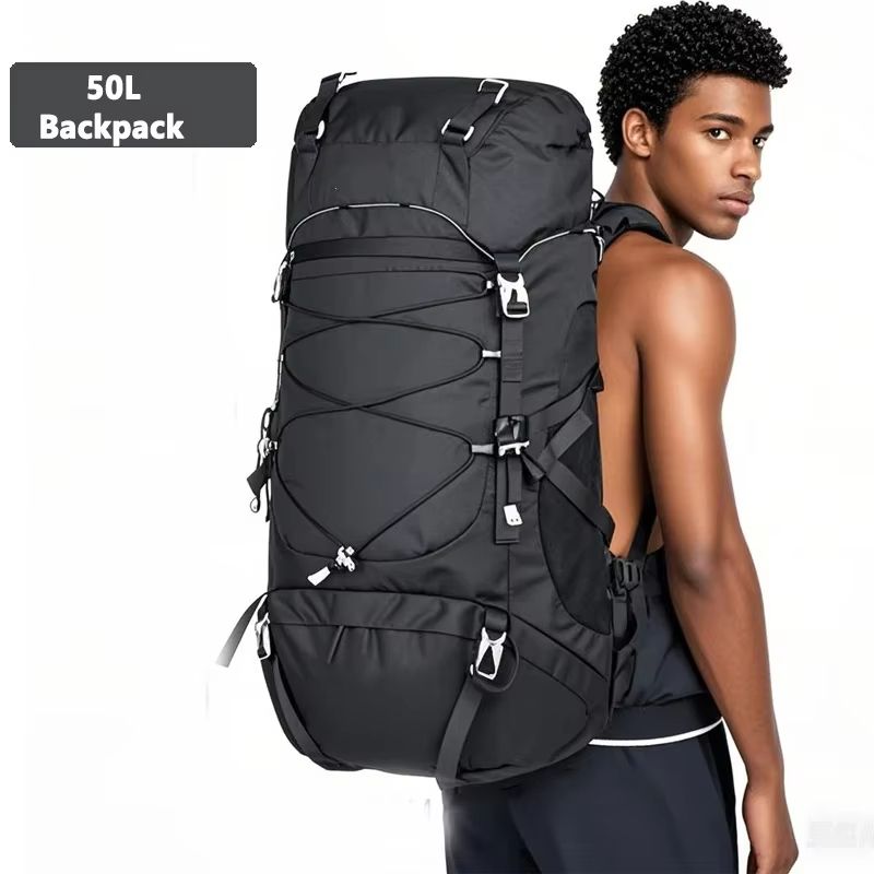 RuggedTrail 50L Waterproof Hiking and Camping Backpack