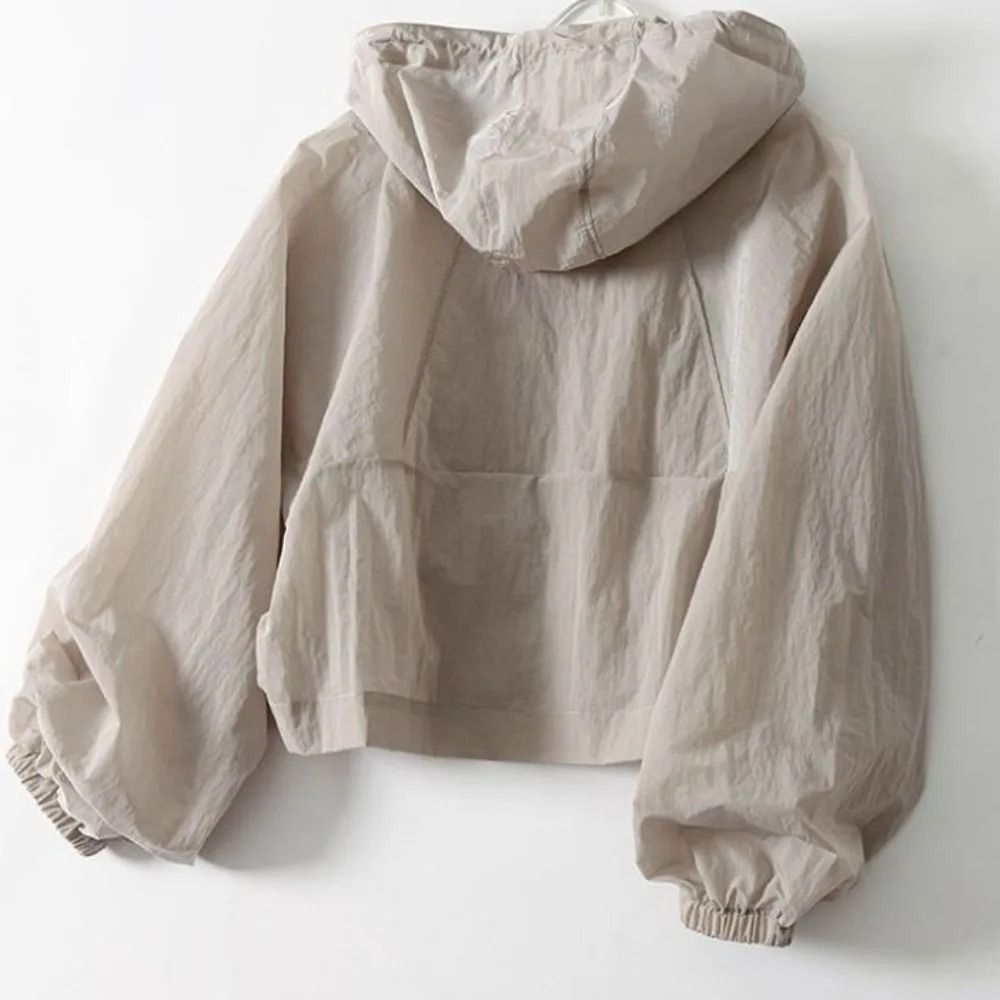 Women Thin Sunscreen Jacket Loose Waterproof Quick Dry Summer Coat