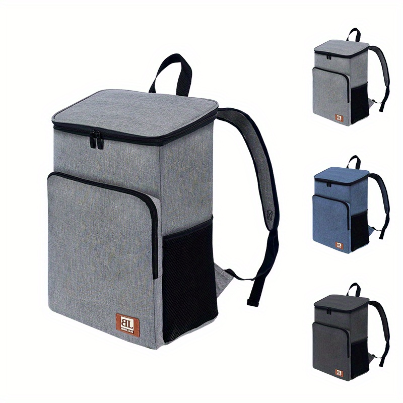 Waterproof Oxford Fabric Large Insulated Lunch Backpack Cooler Bag, Rectangular Travel Beer Cooler