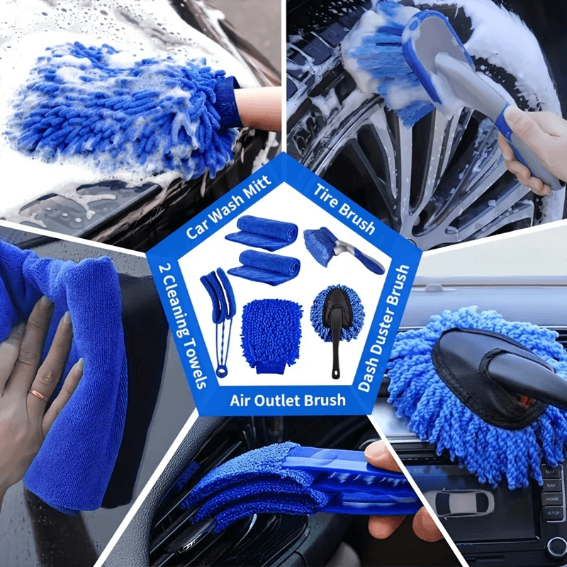 AutoMaster 27 Piece Car Wash and Detailing Kit with Brushes and Cleaning Tools