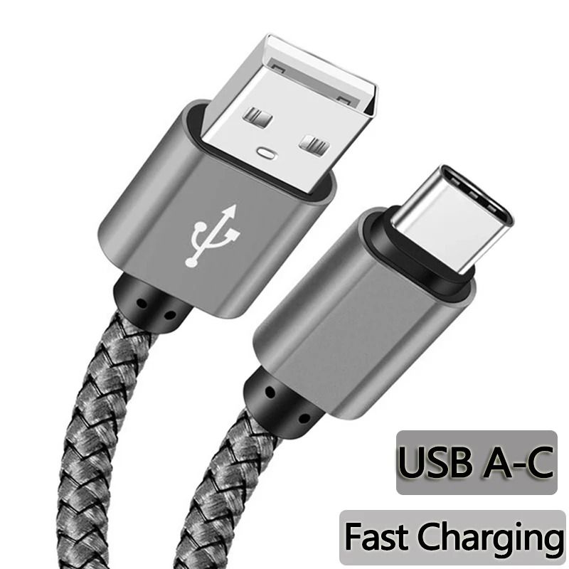Fast Charging Nylon USB A to Type C Cable