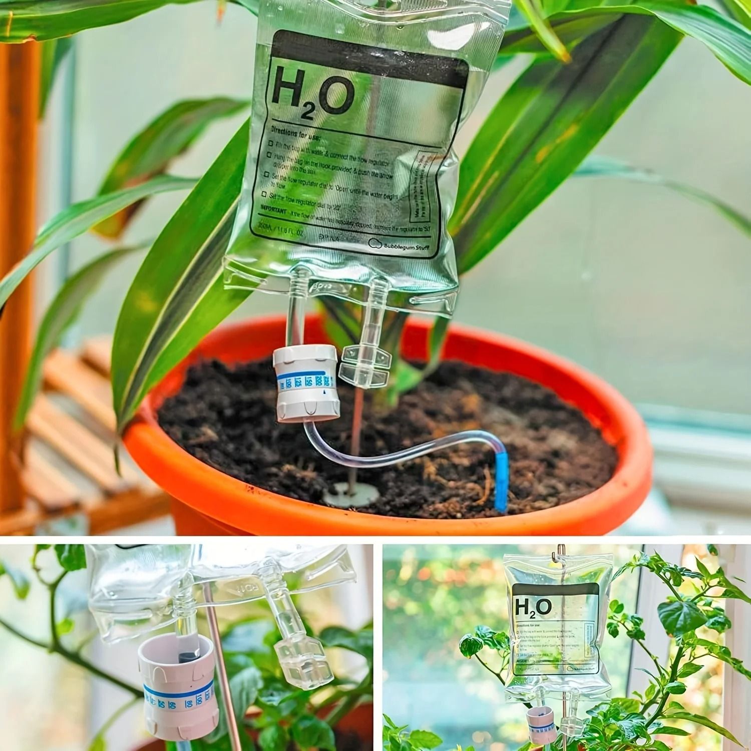 Adjustable Plant Self Watering System 350ml Automatic Drip Irrigation Bag