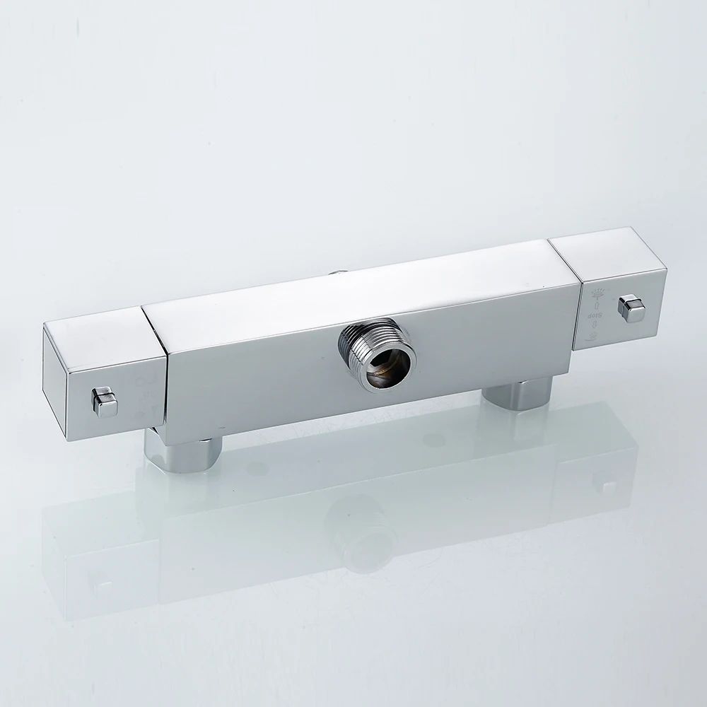 Thermostatic Shower Mixer Valve Wall Mounted Stainless Steel Faucet