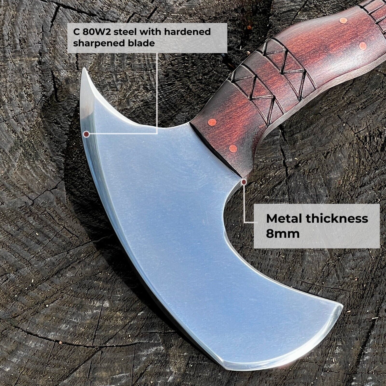 Carbon Steel Tomahawk Axe – 13.77