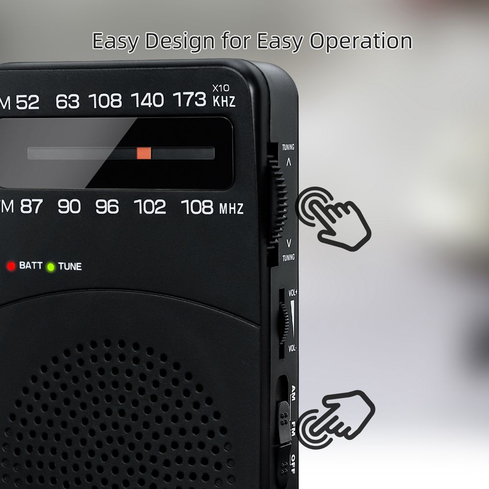 Mini Pocket AM FM Radio with Digital Tuning and MP Player